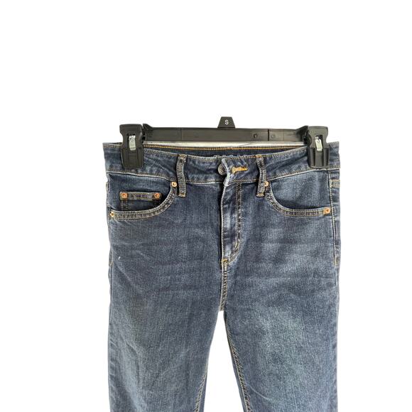 Wild Fable Dark Wash Blue Distressed Denim Skinny Jeans Women's Size 0 - Picture 3 of 11